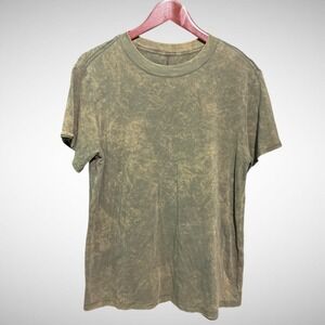 Lululemon Shirt Mens Medium Acid Wash Green Short Sleeve Crew Neck T Shirt
